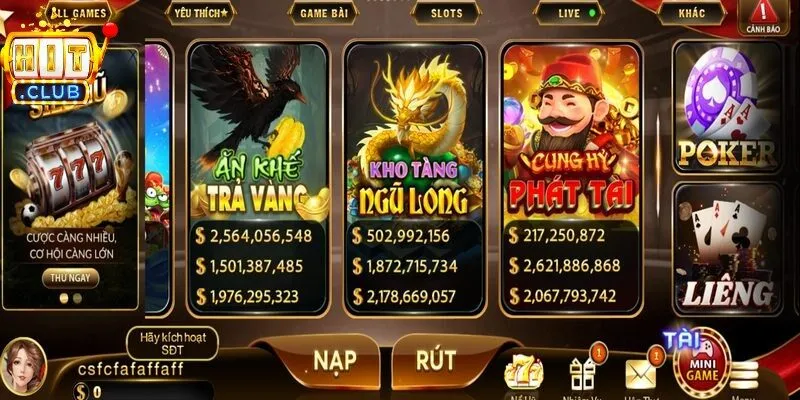 Ưu đãi hấp dẫn khi bạn trải nghiệm kho game Hitclub